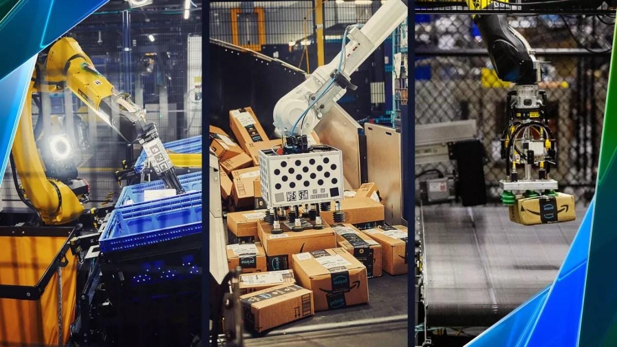 Robôs em armazéns da Amazon revolucionam logística e aumentam eficiência. 1 Robôs em armazéns da Amazon revolucionam logística e aumentam eficiência.